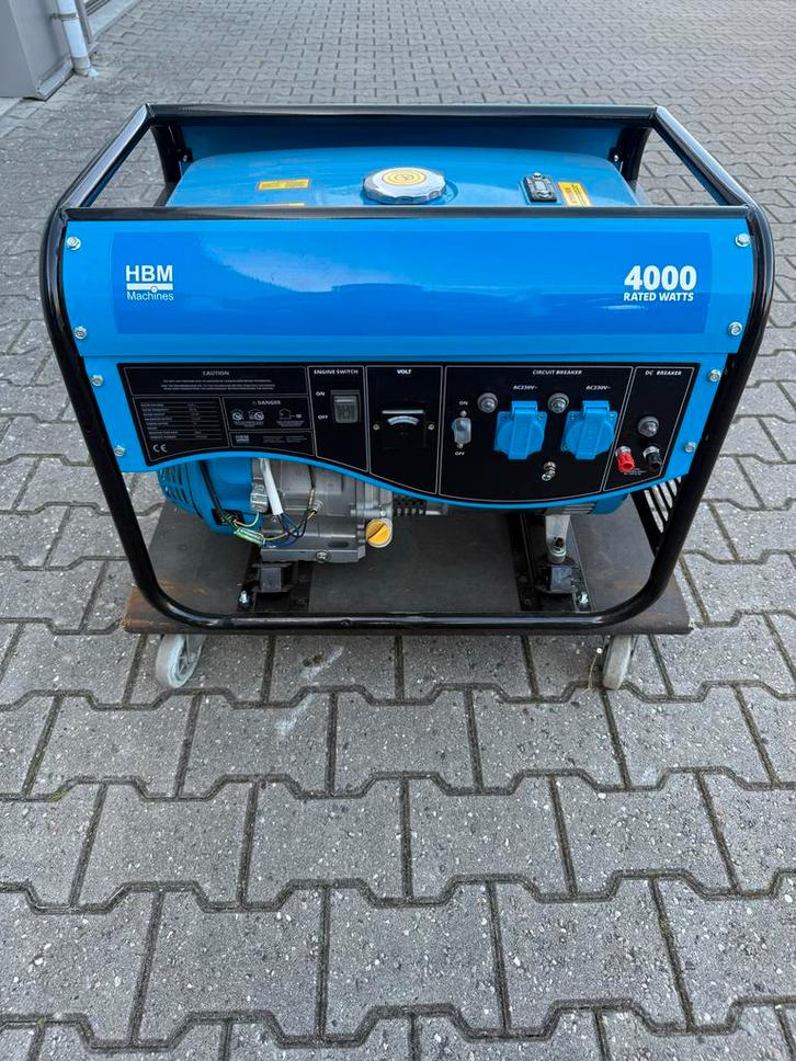 HBM Generator 4000 Watt - Zeer Nette Staat!, Doe-het-zelf en Verbouw, Aggregaten, Zo goed als nieuw, Benzine, Minder dan 5 kVA