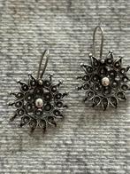 Zilveren oorbellen filigrain bloem, Ophalen of Verzenden, Zilver, Oorbellen