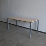 Slinger zit-zit bureau, Alu , Ahorn blad, 160x80 cm, BR51, Ophalen of Verzenden, In hoogte verstelbaar, Gebruikt, Bureau