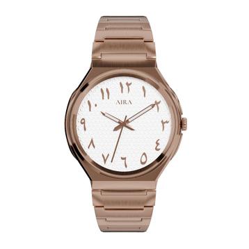 AIRA Horloge - Graveerbaar - Arabische wijzerplaat - Rose beschikbaar voor biedingen