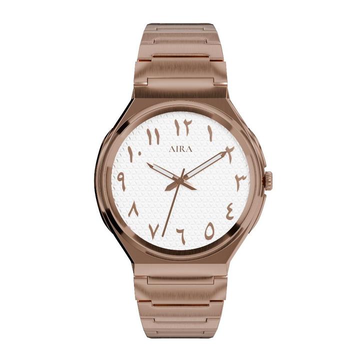 AIRA Horloge - Graveerbaar - Arabische wijzerplaat - Rose, Sieraden, Tassen en Uiterlijk, Horloges | Dames, Nieuw, Polshorloge
