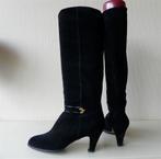 1376 VINTAGE Sexy highheels laarzen rits 37 38, Ophalen of Verzenden, Hoge laarzen, Zo goed als nieuw, Zwart