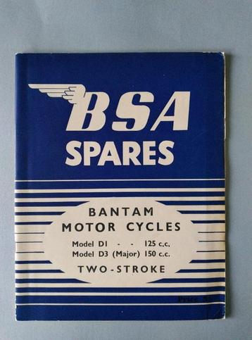 BSA SPARES Bantam Model D1 + D3 125 – 150 cc origineel BSA beschikbaar voor biedingen