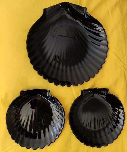 Arcoroc France: schelp borden, zwart, Huis en Inrichting, Keuken | Servies, Ophalen of Verzenden