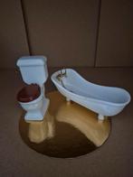 Porseleinen poppenhuis wc en bad, Ophalen of Verzenden, Zo goed als nieuw, Sanitair
