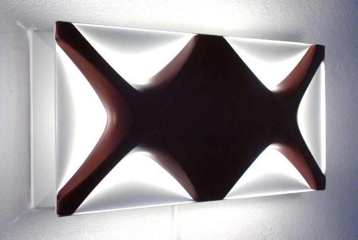 Vintage Oyster wandlamp Space Age lamp Klaus Link, Huis en Inrichting, Lampen | Wandlampen, Gebruikt, Ophalen of Verzenden