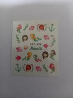 Velletje nagel water decals stickers STZ-624 zeemeermin, Verzenden, Nieuw, Oranje, Handen en Nagels