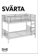 Stapelbed SVARTA Ikea metaal, Huis en Inrichting, Ophalen, Gebruikt, 90 cm, Tweepersoons