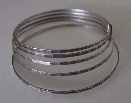 ZILVEREN RINKELARMBANDJES (JAREN 60/70), Sieraden, Tassen en Uiterlijk, Antieke sieraden, Armband, Zilver, Verzenden