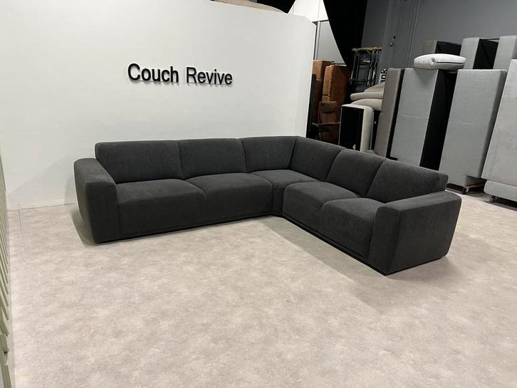 GRATIS LEVERING Z.G.A.N antraciet hoekbank 300x260 Gereinigd, Huis en Inrichting, Banken | Bankstellen, Zo goed als nieuw, Vierpersoons of meer