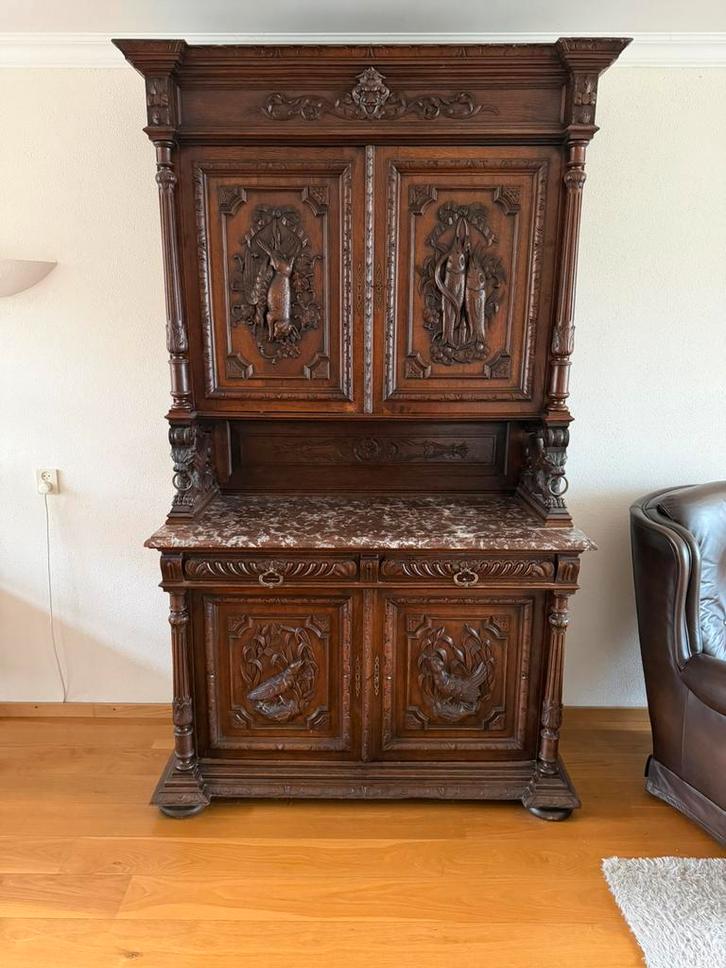 Franse antieke jachtkast, Antiek en Kunst, Antiek | Meubels | Kasten, Ophalen