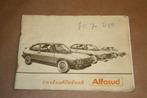 Alfasud Instruktieboek - 1982, Auto diversen, Handleidingen en Instructieboekjes, Ophalen of Verzenden