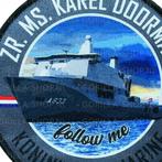 Karel Doorman Patch, Ophalen of Verzenden, Marine, Nederland, Embleem of Badge