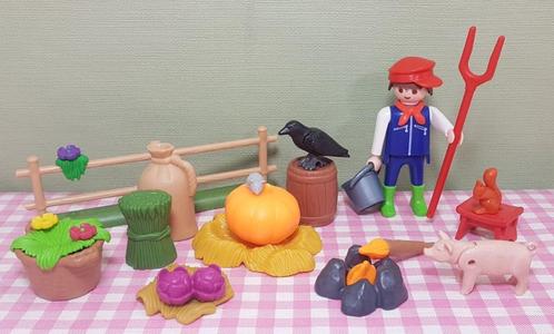 Playmobil set Boerderij - Herfst - Halloween onderdelen boer, Kinderen en Baby's, Speelgoed | Playmobil, Zo goed als nieuw, Los playmobil