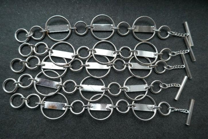armbanden  -  5  stuks, Sieraden, Tassen en Uiterlijk, Armbanden, Nieuw, Zilver, Verzenden