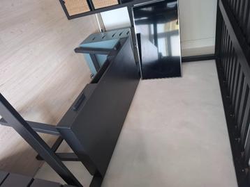 Bureau zwart met 2 lades