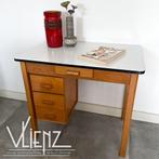Vintage, mid century Piet Zwart bureau, tafel Bruynzeel, Huis en Inrichting, Bureaus, Ophalen, Gebruikt, Bruynzeel, -