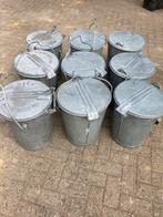 Mooie oude zinken vuilnisemmers ,vuilnisbakken in topstaat, Huis en Inrichting, Ophalen, Gebruikt, Minder dan 50 cm