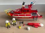 Playmobil 70147 Grote Brandweerboot met motor, Complete set, Ophalen of Verzenden, Zo goed als nieuw