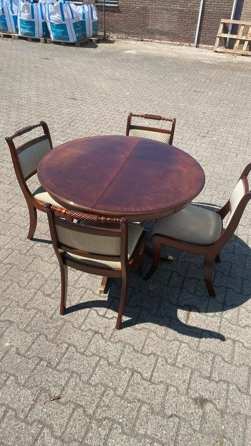 Eetkamer tafel met 4 stoelen  , nette staat, Antiek en Kunst, Antiek | Meubels | Tafels, Ophalen