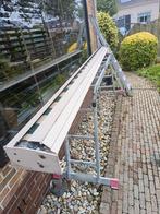 Zonnescherm groen/wit 3meter, Tuin en Terras, Zonneschermen, Ophalen, Gebruikt, 250 cm tot 450 cm, Uitvalscherm