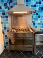 Smeg rvs 6 pits gasfornuis met dubbele oven, Huis en Inrichting, Keuken | Keukenelementen, Ophalen, 50 tot 100 cm, Zo goed als nieuw