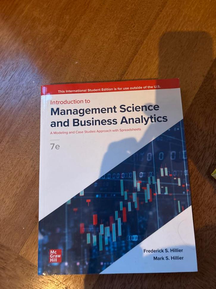 Management Science & Business Analytics - Hillier, Boeken, Studieboeken en Cursussen, Zo goed als nieuw, HBO, Beta, Ophalen of Verzenden