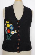 Folklore/Trachten 100% wollen gilet/vestje van Shetland! M, Kleding | Dames, Maat 38/40 (M), Verzenden, Zwart, Zo goed als nieuw