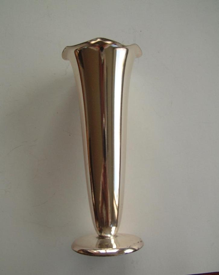 mooi oud verzilverd vaasje vaas, Verzamelen, Overige Verzamelen, Gebruikt, Ophalen of Verzenden