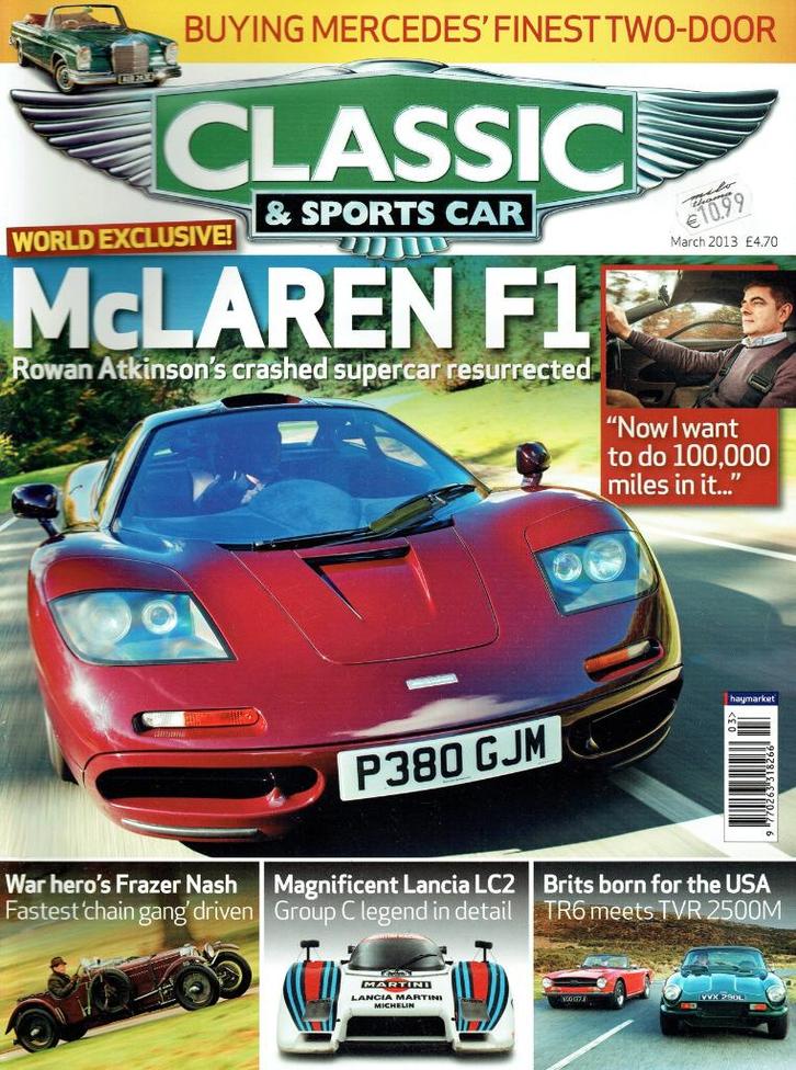 Classic & Sports Car 2013 nr. 3 (oa. McLaren F1 R. Atkinson), Boeken, Auto's | Folders en Tijdschriften, Gelezen, Algemeen, Verzenden