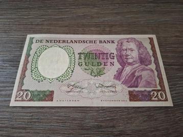 Prachtig biljet 20 gulden Boerhaave, 1955 beschikbaar voor biedingen