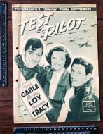 Oude Programma Film Test Pilot 1938, Reclamebord, Gebruikt, Ophalen of Verzenden