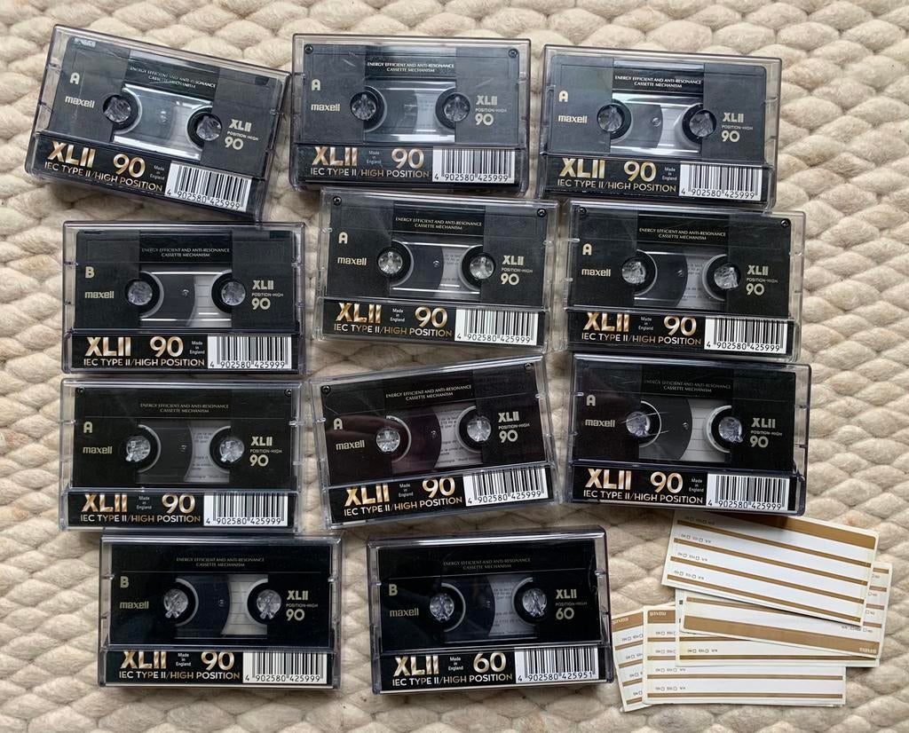 IZGST 12 Maxell XLII-90 XLII-100 XLII-60 cassettebandjes XL2, Gebruikt, 2 t/m 25 bandjes, Ophalen of Verzenden, Voorbespeeld