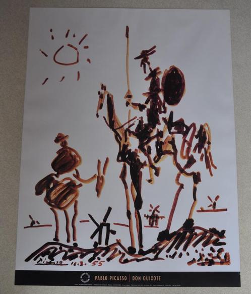 Don  Quixotte  -  Poster  -  Pablo  Picasso, Verzamelen, Posters, Zo goed als nieuw, Overige onderwerpen, Rechthoekig Staand, Ophalen of Verzenden