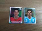 2 panini stickers WK 2010 Lionel Messi Cristiano Ronaldo, Verzamelen, Sportartikelen en Voetbal, Ophalen of Verzenden, Zo goed als nieuw