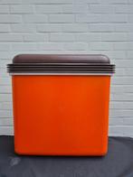 vintage koelbox - frigobox Curver/oranje-bruin jaren '70, Verzamelen, Retro, Ophalen of Verzenden, Huis en Inrichting