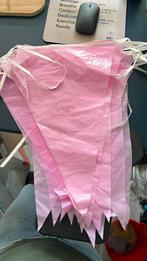 Roze vlaggetjes - 5-6 meter, Ophalen, Zo goed als nieuw
