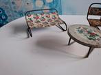 Blikken tuinset met patina, Poppenhuis, Gebruikt, Made in Japan, Ophalen of Verzenden