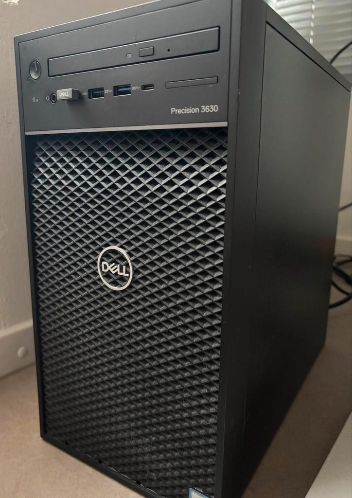 Dell Precision 3630 Tower Desktop PC, Computers en Software, Desktop Pc's, Gebruikt, Onbekend, SSD, 8 GB, Met videokaart, Gaming