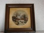 Klassiek  Schilderij op Tegel in Houten Lijst repr. Koekkoek, Antiek en Kunst, Kunst | Schilderijen | Klassiek, Ophalen of Verzenden
