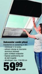 Combi Dakraam Rollo - Zonwering en Insectenhor, 100 tot 150 cm, Nieuw, Ophalen of Verzenden, Grijs