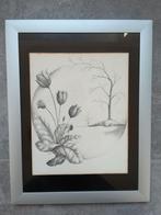 Loek Bosman, botanische afbeelding, stippel-tekening, Antiek en Kunst, Ophalen of Verzenden
