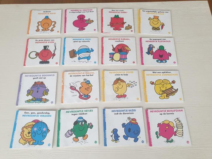 Complete serie 16 Meneertje Mevrouwtje Roger Hargreaves, Boeken, Kinderboeken | Kleuters, Gelezen, Fictie algemeen, 5 of 6 jaar