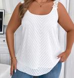 NIEUW! Shein Plus; Mooie tank-top met kant; maat 52 (4XL), Kleding | Dames, Tops, Wit, Maat 46/48 (XL) of groter, Nieuw, Ophalen of Verzenden