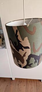 ​Lampenkap Camouflage - Leger Groen - Stoere Jongenskamer, Rond, Ophalen of Verzenden, Zo goed als nieuw, Minder dan 25 cm