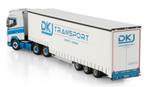 WSI DAF XG+ MET TRAILER - DKJ TRANSPORT, Hobby en Vrije tijd, Modelauto's | 1:50, Wsi, ., Nieuw, Ophalen of Verzenden