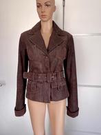 H699 echt-leren jas mt38=M winterjas jasje blazer leer bruin