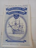 Portsmouth - Burnley 1957 Programma, Verzamelen, Sportartikelen en Voetbal, Ophalen of Verzenden, Gebruikt, Buitenlandse clubs