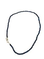 Lapis sodaliet collier met zilveren kapittelslot. L 44 cm, Nieuw, ., Info@nynkegardenier.nl, Met edelsteen