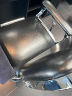 Vintage Kappersstoel / Barberstoel, Drie, Zwart, Nieuw, Leer